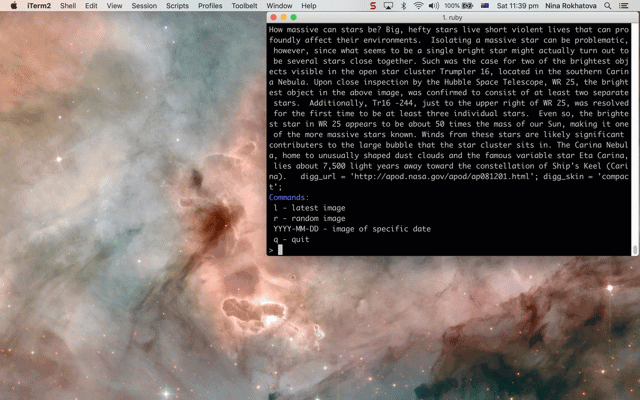 Demo of Space Wallpapers.